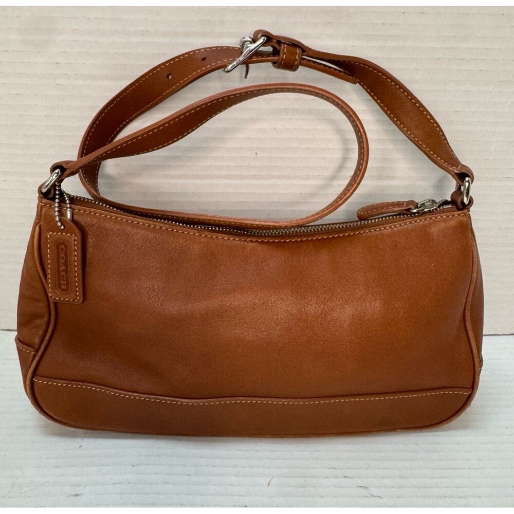 Vintage Coach Hampton Demi Pouch Shoulder Bag Purse Brown Leather 7785 Y2K